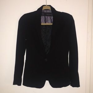 Zara Black Cotton Blazer